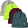 imageBASSDASH Winter Stretchy Knit Beanie Hats Soft Warm for Men Women Lightweight Stylish Unisex Cuffed Beanies Pack of 4Collection H