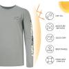 imageBASSDASH Mens Graphic Shirts Long Sleeve Fishing Shirt UPF 50 Moisture Wicking UV Sun Protection FS35MAsh GreyRainbow Trout