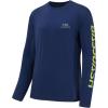 imageBASSDASH Mens Graphic Shirts Long Sleeve Fishing Shirt UPF 50 Moisture Wicking UV Sun Protection FS35MDark BlueMahi