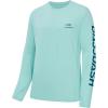 imageBASSDASH Mens Graphic Shirts Long Sleeve Fishing Shirt UPF 50 Moisture Wicking UV Sun Protection FS35MSeafoamJumping Marlin