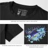 imageBASSDASH Mens Graphic TShirts Short Sleeve Fishing Shirt UPF 50 Moisture Wicking UV Sun Protection FS36MBlackBlue Marlin