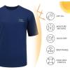 imageBASSDASH Mens Graphic TShirts Short Sleeve Fishing Shirt UPF 50 Moisture Wicking UV Sun Protection FS36MDark BlueMahi