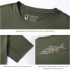 imageBASSDASH Mens Graphic TShirts Short Sleeve Fishing Shirt UPF 50 Moisture Wicking UV Sun Protection FS36MOlive GreenSalmon