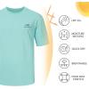 imageBASSDASH Mens Graphic TShirts Short Sleeve Fishing Shirt UPF 50 Moisture Wicking UV Sun Protection FS36MSeafoamJumping Marlin