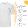 imageBASSDASH Mens Graphic TShirts Short Sleeve Fishing Shirt UPF 50 Moisture Wicking UV Sun Protection FS36MWhiteSalmon
