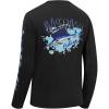 imageBASSDASH Mens Graphic Shirts Long Sleeve Fishing Shirt UPF 50 Moisture Wicking UV Sun Protection FS35MBlackBlue Marlin