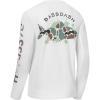 imageBASSDASH Mens Graphic Shirts Long Sleeve Fishing Shirt UPF 50 Moisture Wicking UV Sun Protection FS35MWhiteSalmon