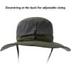 imageBASSDASH UPF 50 Fishing Sun Hat Water Resistant Unisex Wide Brim Bucket Boonie Hat for Hiking Camping Safari FH15Army Green