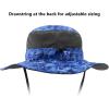 imageBASSDASH UPF 50 Fishing Sun Hat Water Resistant Unisex Wide Brim Bucket Boonie Hat for Hiking Camping Safari FH15Blue Camo