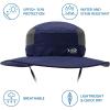 imageBASSDASH UPF 50 Fishing Sun Hat Water Resistant Unisex Wide Brim Bucket Boonie Hat for Hiking Camping Safari FH15Dark Blue