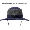 imageBASSDASH UPF 50 Fishing Sun Hat Water Resistant Unisex Wide Brim Bucket Boonie Hat for Hiking Camping Safari FH15Dark Blue