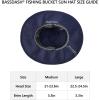 imageBASSDASH UPF 50 Fishing Sun Hat Water Resistant Unisex Wide Brim Bucket Boonie Hat for Hiking Camping Safari FH15Dark Blue