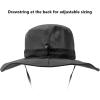 imageBASSDASH UPF 50 Fishing Sun Hat Water Resistant Unisex Wide Brim Bucket Boonie Hat for Hiking Camping Safari FH15Dark Grey