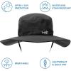 imageBASSDASH UPF 50 Fishing Sun Hat Water Resistant Unisex Wide Brim Bucket Boonie Hat for Hiking Camping Safari FH15Dark Grey