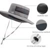 imageBASSDASH UPF 50 Fishing Sun Hat Water Resistant Unisex Wide Brim Bucket Boonie Hat for Hiking Camping Safari FH15Light Grey