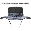 imageBASSDASH UPF 50 Fishing Sun Hat Water Resistant Unisex Wide Brim Bucket Boonie Hat for Hiking Camping Safari FH15Storm Camo