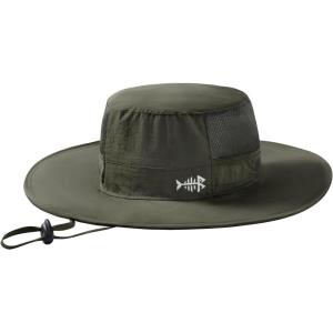 imageBASSDASH UPF 50 Fishing Sun Hat Water Resistant Unisex Wide Brim Bucket Boonie Hat for Hiking Camping Safari FH15Army Green