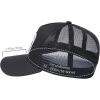 imageBASSDASH Trucker Hat Embroidered Patch Adjustable Baseball Cap Mesh Back Fishing HatBlackLargemouth Bass