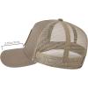 imageBASSDASH Trucker Hat Embroidered Patch Adjustable Baseball Cap Mesh Back Fishing HatKhaki Brown