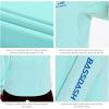 imageBASSDASH Womens UPF 50 Long Sleeve Fishing Hoodie Shirt with Pocket Sun Protection Lightweight Hooded Shirts FS04WSeafoamVivid Blue Logo