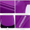 imageBASSDASH Womens UPF 50 Long Sleeve Fishing Hoodie Shirt with Pocket Sun Protection Lightweight Hooded Shirts FS04WVioletWhite Logo