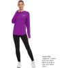 imageBASSDASH Womens UPF 50 Long Sleeve Fishing Hoodie Shirt with Pocket Sun Protection Lightweight Hooded Shirts FS04WVioletWhite Logo