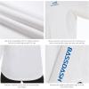 imageBASSDASH Womens UPF 50 Long Sleeve Fishing Hoodie Shirt with Pocket Sun Protection Lightweight Hooded Shirts FS04WWhiteVivid Blue Logo