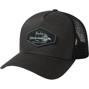 imageBASSDASH Trucker Hat Embroidered Patch Adjustable Baseball Cap Mesh Back Fishing HatDark GreyDry Fly