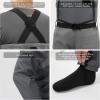 imageBASSDASH Flex Mens Nylon Breathable Chest Waders Waterproof Fly Fishing Stocking Foot for Hunting LightweightGrey