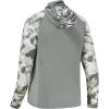 imageBASSDASH Mens UPF 50 Camo Hoodie Shirt with Mask Long Sleeve Sun Protection Neck Gaiter Hooded Tee for Fishing HikingAsh GreyAsh Green Camo