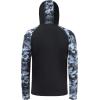 imageBASSDASH Mens UPF 50 Camo Hoodie Shirt with Mask Long Sleeve Sun Protection Neck Gaiter Hooded Tee for Fishing HikingBlackSplash Black
