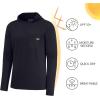 imageBASSDASH Mens UPF 50 Fishing Hoodie Shirts with Chest Pocket Lightweight UV Sun Protection Long Sleeve Hiking Sports FS34M