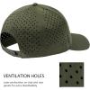 imageBASSDASH UPF 50 Quick Dry Baseball Cap Water Resistant Laser Cut Mesh Snapback Hat for Men Women Fishing Hiking FH14Army Green