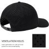 imageBASSDASH UPF 50 Quick Dry Baseball Cap Water Resistant Laser Cut Mesh Snapback Hat for Men Women Fishing Hiking FH14Black