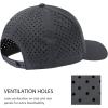imageBASSDASH UPF 50 Quick Dry Baseball Cap Water Resistant Laser Cut Mesh Snapback Hat for Men Women Fishing Hiking FH14Dark Grey