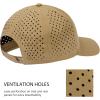 imageBASSDASH UPF 50 Quick Dry Baseball Cap Water Resistant Laser Cut Mesh Snapback Hat for Men Women Fishing Hiking FH14Khaki