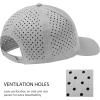 imageBASSDASH UPF 50 Quick Dry Baseball Cap Water Resistant Laser Cut Mesh Snapback Hat for Men Women Fishing Hiking FH14Light Grey