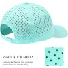 imageBASSDASH UPF 50 Quick Dry Baseball Cap Water Resistant Laser Cut Mesh Snapback Hat for Men Women Fishing Hiking FH14Seafoam