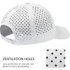 imageBASSDASH UPF 50 Quick Dry Baseball Cap Water Resistant Laser Cut Mesh Snapback Hat for Men Women Fishing Hiking FH14White