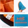 imageBASSDASH Ultralight UPF 50 Soft Baseball Caps Unstructured Quick Dry Folding Hat Adjustable for Men Woman Outdoor ActivitiesLake BlueOrange