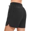 imageBASSDASH Womens 5 Fishing Shorts UPF 50 Water Resistant Quick Dry Athletic Hiking Shorts with Pockets FP05WBlack