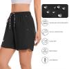 imageBASSDASH Womens 5 Fishing Shorts UPF 50 Water Resistant Quick Dry Athletic Hiking Shorts with Pockets FP05WBlack