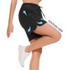 imageBASSDASH Womens 5 Fishing Shorts UPF 50 Water Resistant Quick Dry Athletic Hiking Shorts with Pockets FP05WBlack