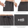 imageBASSDASH Womens 5 Fishing Shorts UPF 50 Water Resistant Quick Dry Athletic Hiking Shorts with Pockets FP05WDark Grey