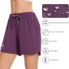 imageBASSDASH Womens 5 Fishing Shorts UPF 50 Water Resistant Quick Dry Athletic Hiking Shorts with Pockets FP05WPrune Purple