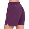 imageBASSDASH Womens 5 Fishing Shorts UPF 50 Water Resistant Quick Dry Athletic Hiking Shorts with Pockets FP05WPrune Purple