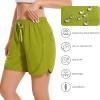 imageBASSDASH Womens 5 Fishing Shorts UPF 50 Water Resistant Quick Dry Athletic Hiking Shorts with Pockets FP05WWoodbine Green