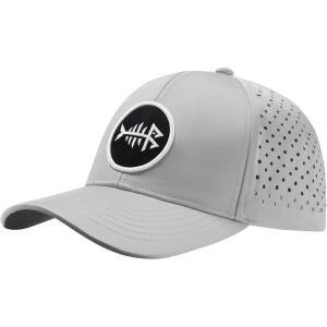 imageBASSDASH UPF 50 Quick Dry Baseball Cap Water Resistant Laser Cut Mesh Snapback Hat for Men Women Fishing Hiking FH14Light Grey