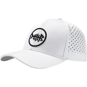 imageBASSDASH UPF 50 Quick Dry Baseball Cap Water Resistant Laser Cut Mesh Snapback Hat for Men Women Fishing Hiking FH14White