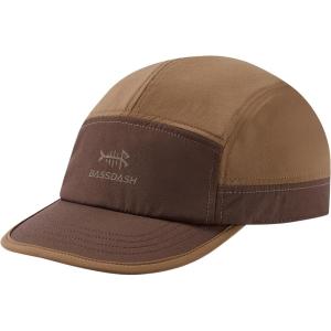 imageBASSDASH Ultralight UPF 50 Soft Baseball Caps Unstructured Quick Dry Folding Hat Adjustable for Men Woman Outdoor ActivitiesDark BrownLight Brown